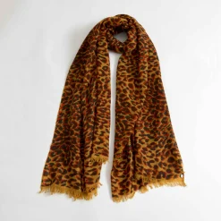 Cashmere Airy Scarf Cheetah