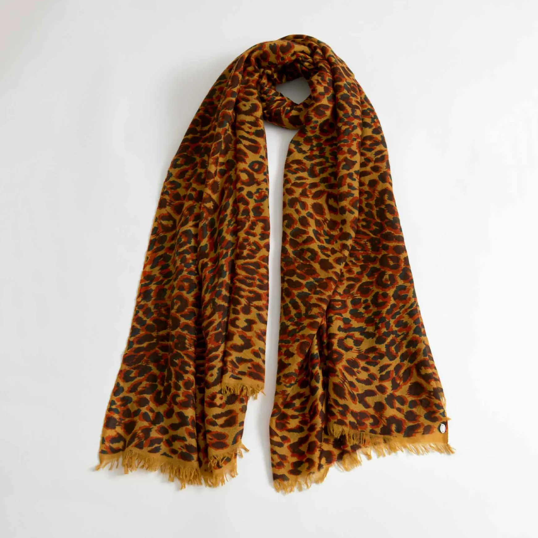 Cashmere Airy Scarf Cheetah