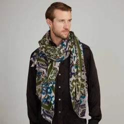 Felted Stole Camo Paisley
