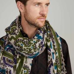 Felted Stole Camo Paisley
