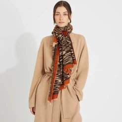 Felted Stole Long Cheetah