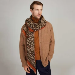 Felted Stole Long Cheetah