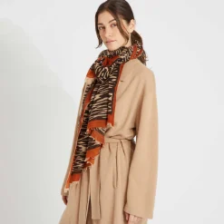 Felted Stole Long Cheetah