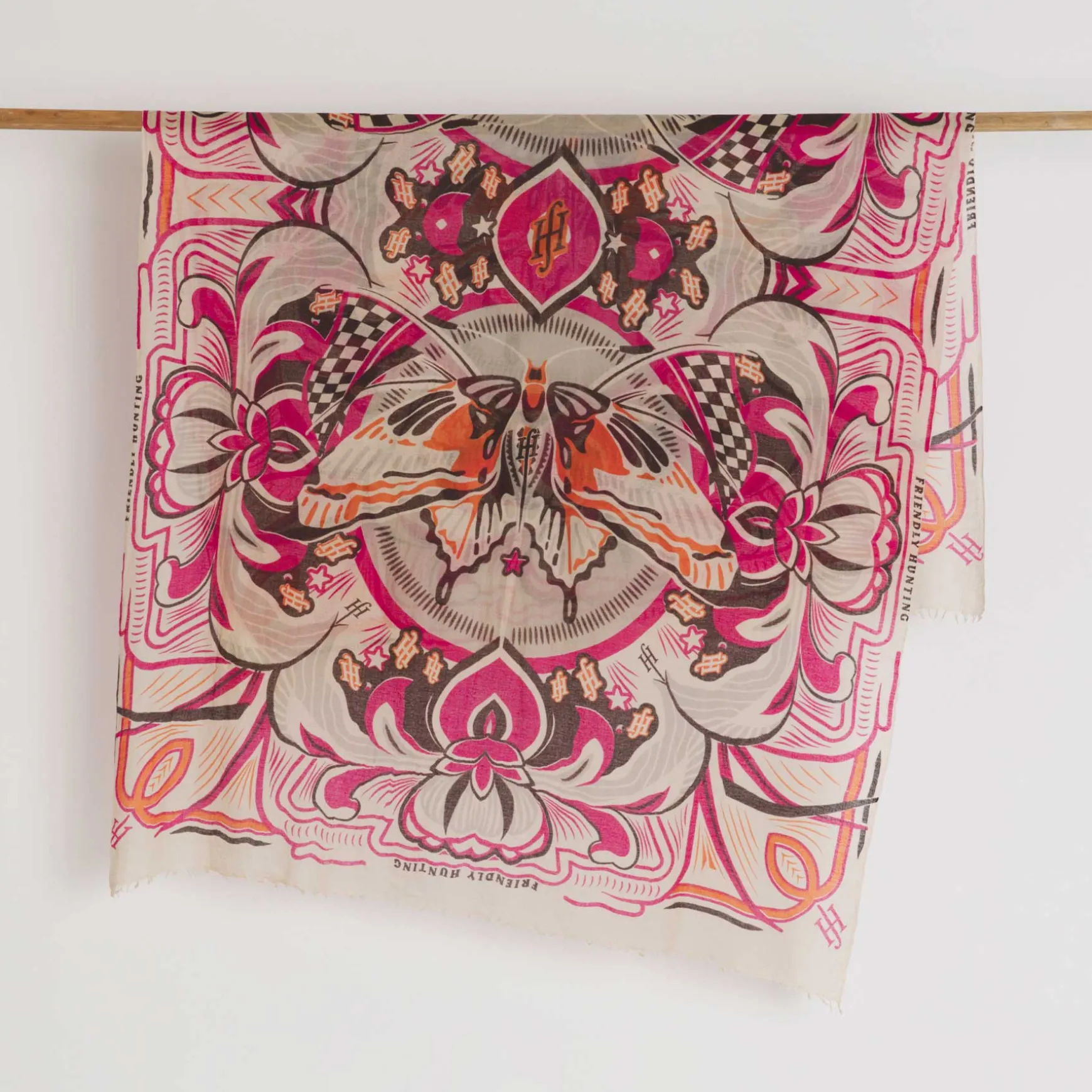 Felted Stole Monarch Butterfly