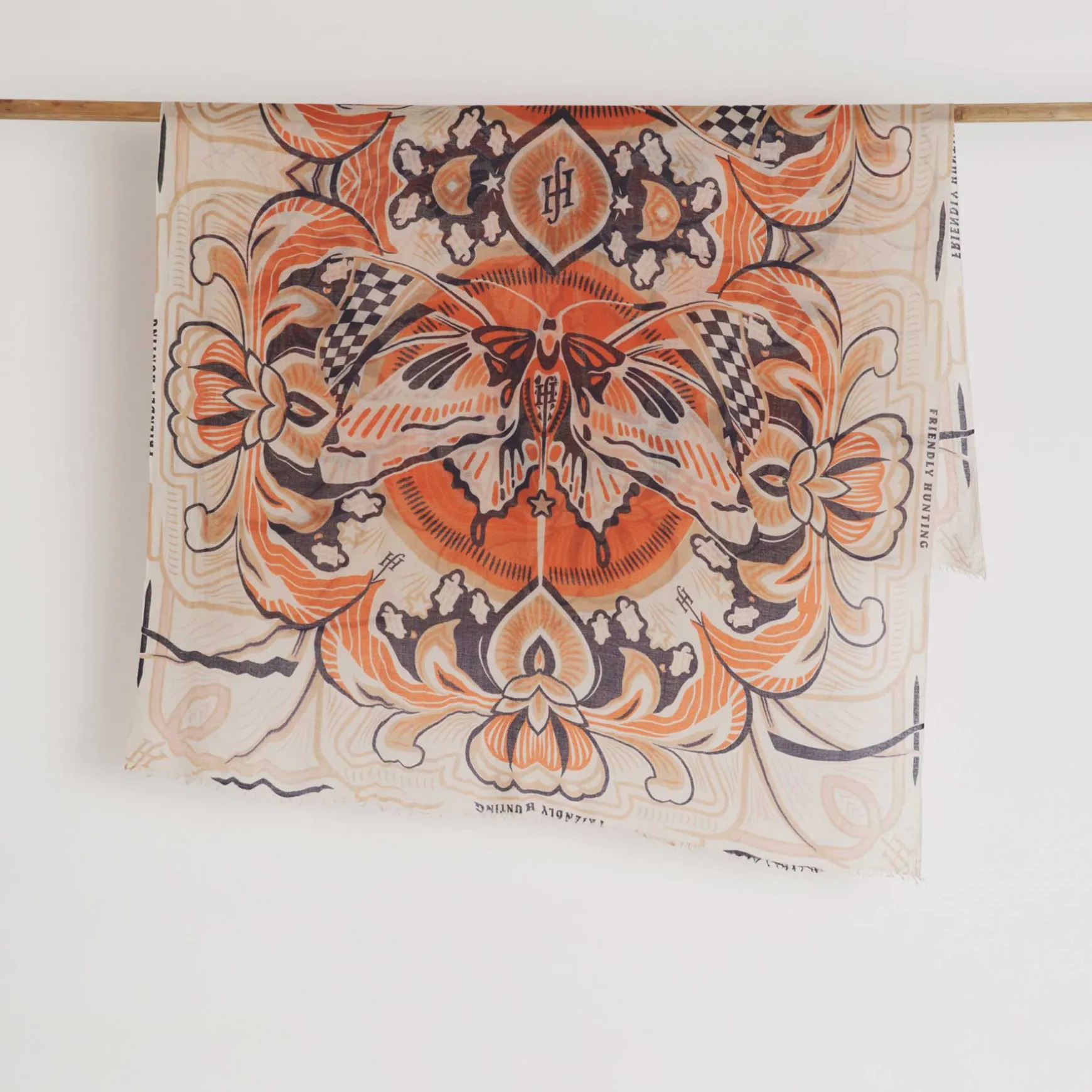 Felted Stole Monarch Butterfly