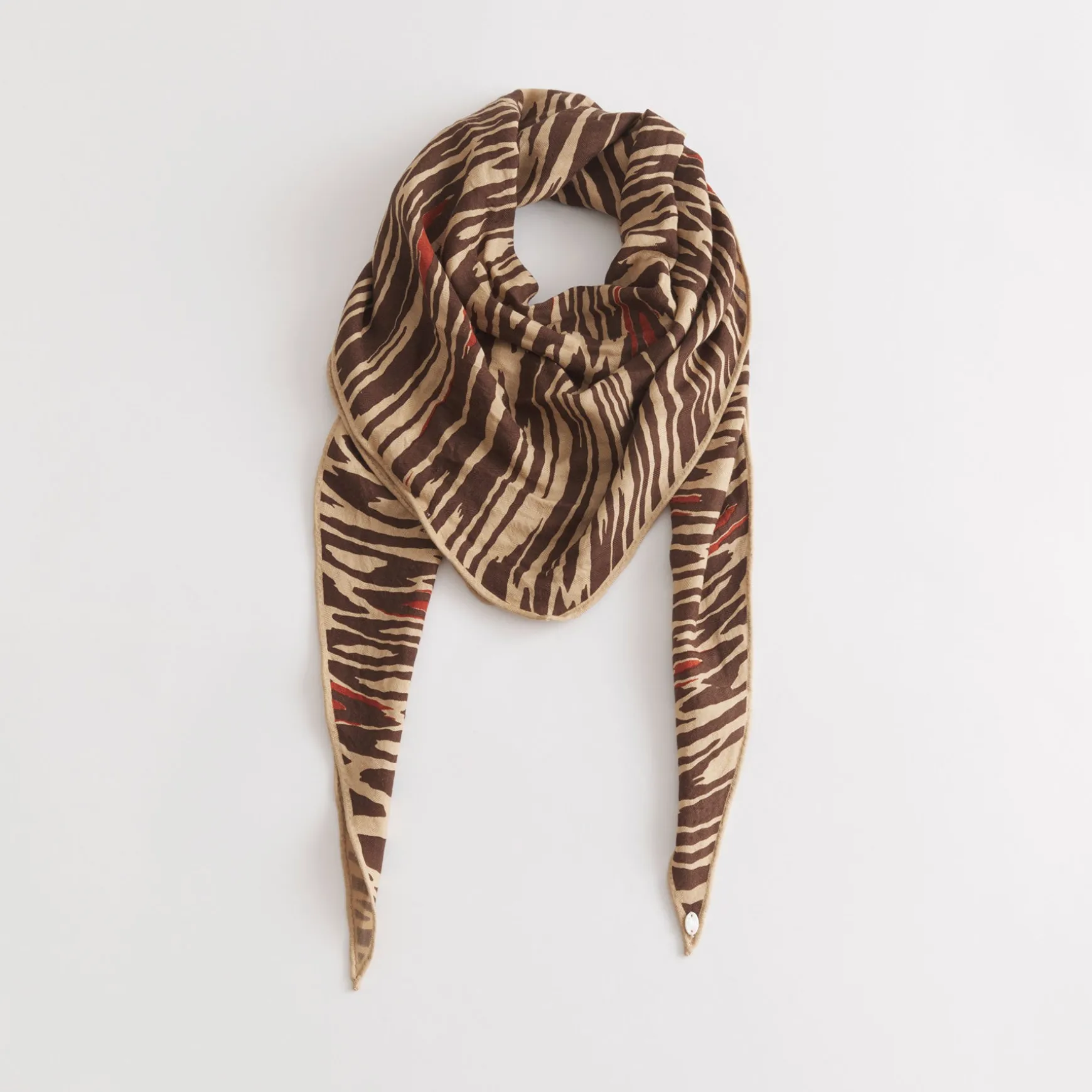 Kite Scarf Silk Cashmere Long Cheetah