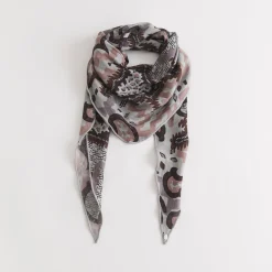 Kite Scarf Silk Cashmere Camo Paisley