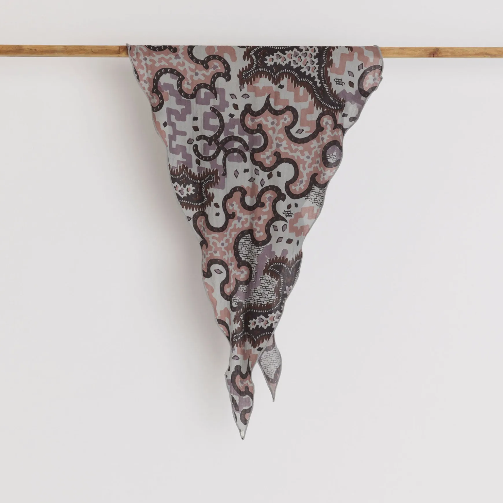 Kite Scarf Silk Cashmere Camo Paisley