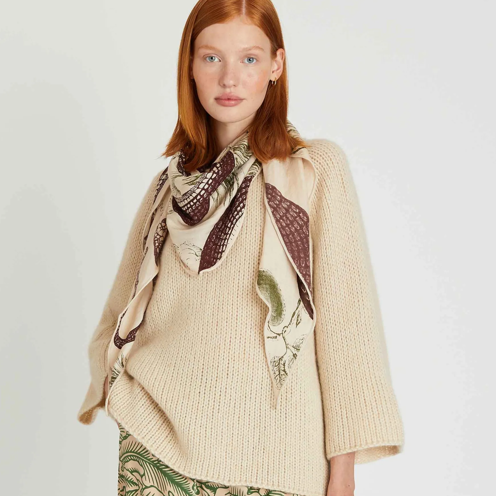 Kite Scarf Silk Cashmere Garden Eden