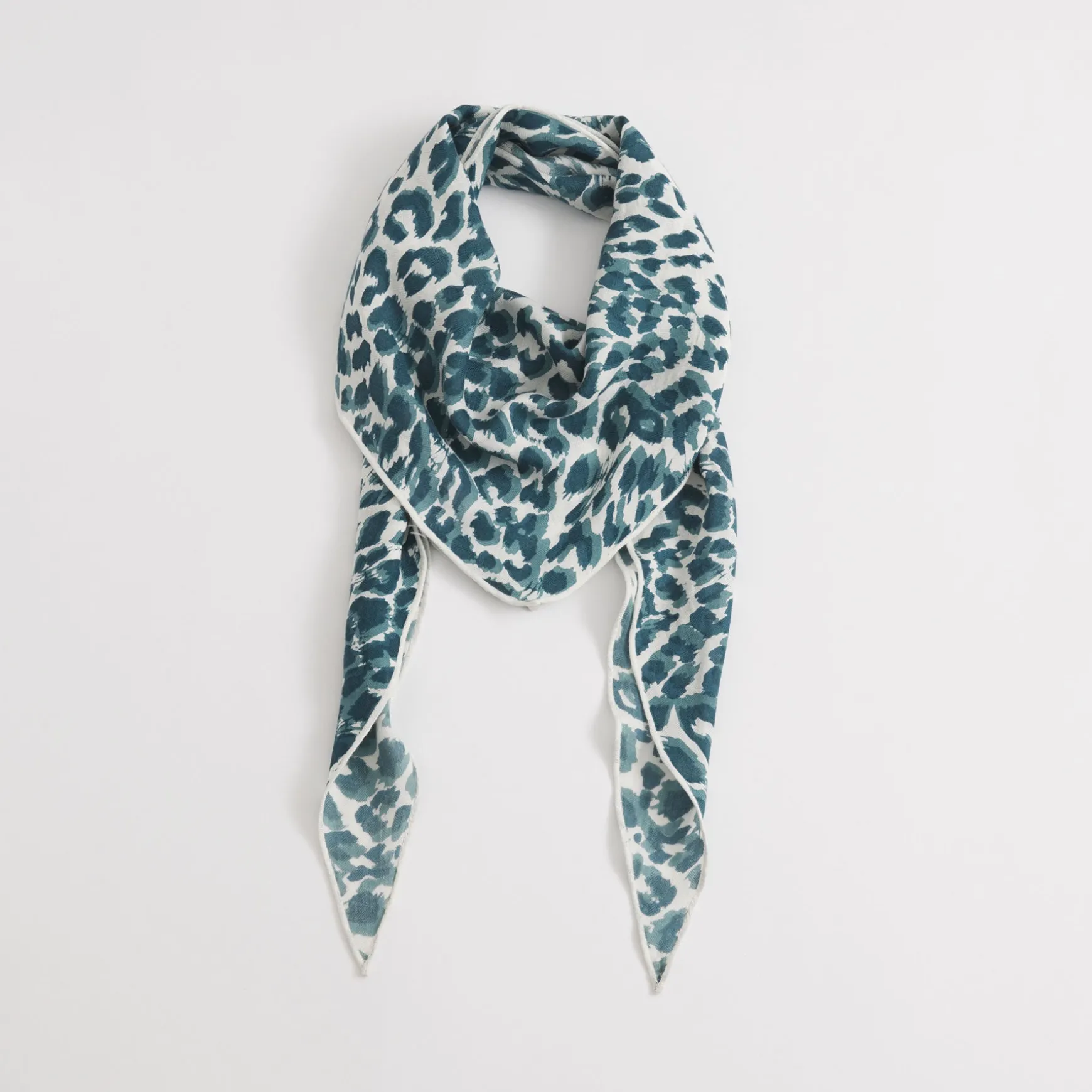 Kite Scarf Silk Cashmere Cheetah