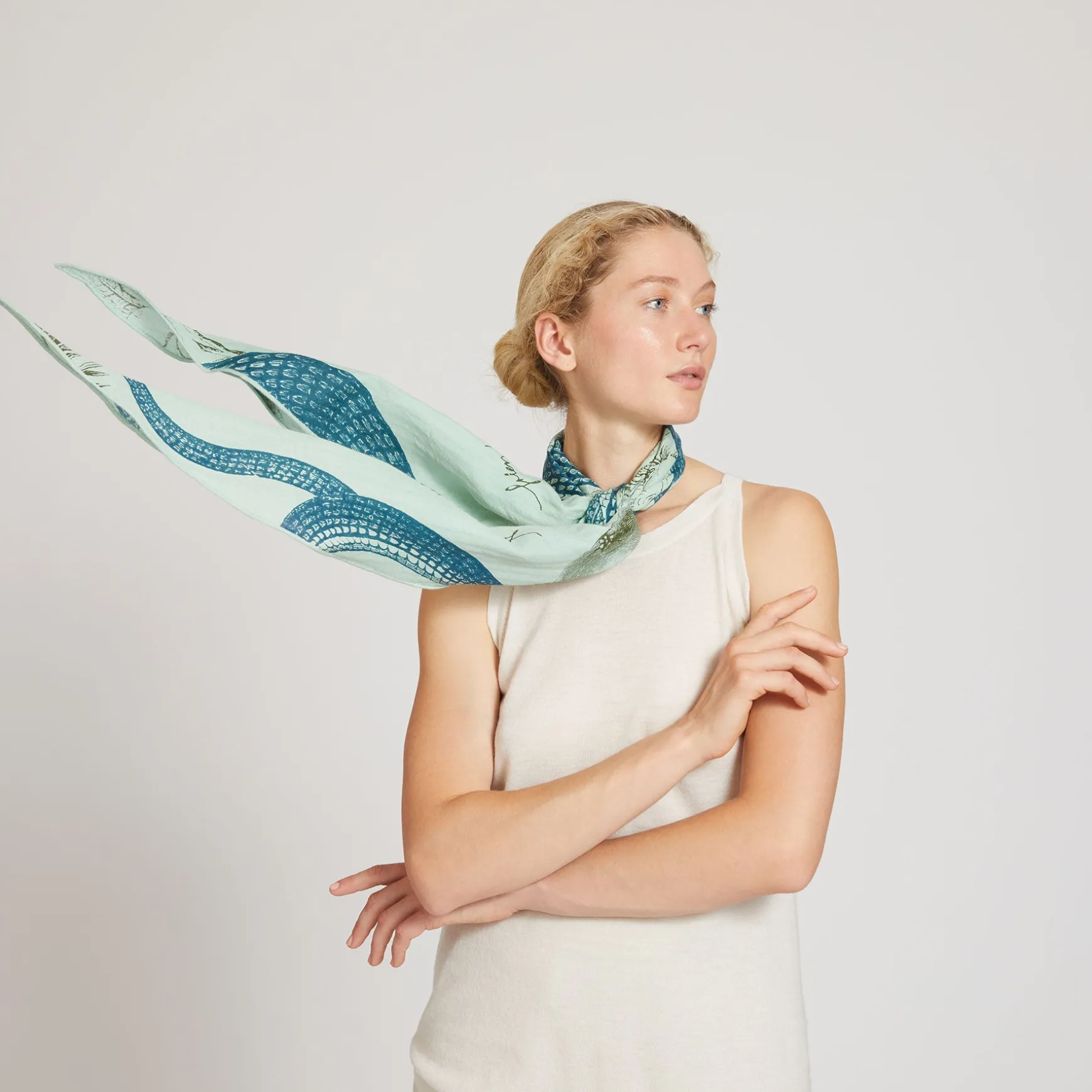Kite Scarf Silk Cashmere Garden Eden
