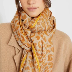 Linen Cashmere Patch Cheetah