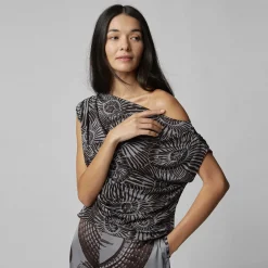 Top Lucky Escargot Silk Jersey