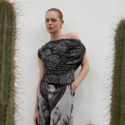 Top Lucky Escargot Silk Jersey