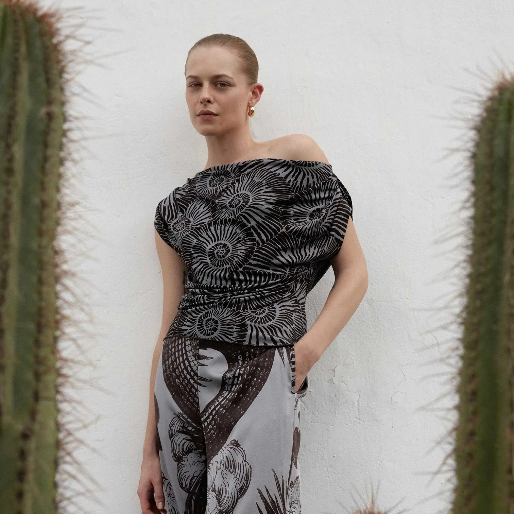 Top Lucky Escargot Silk Jersey