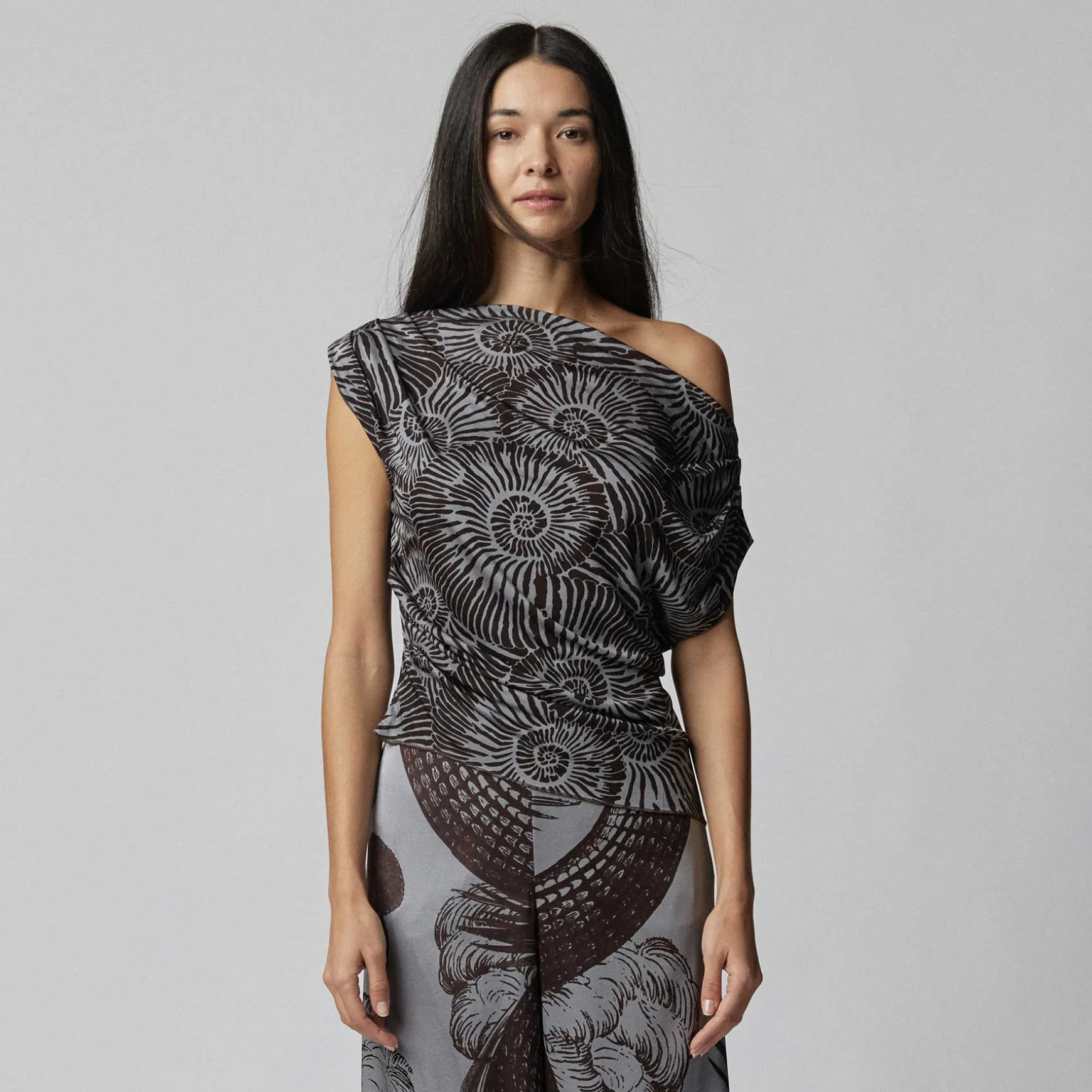 Top Lucky Escargot Silk Jersey