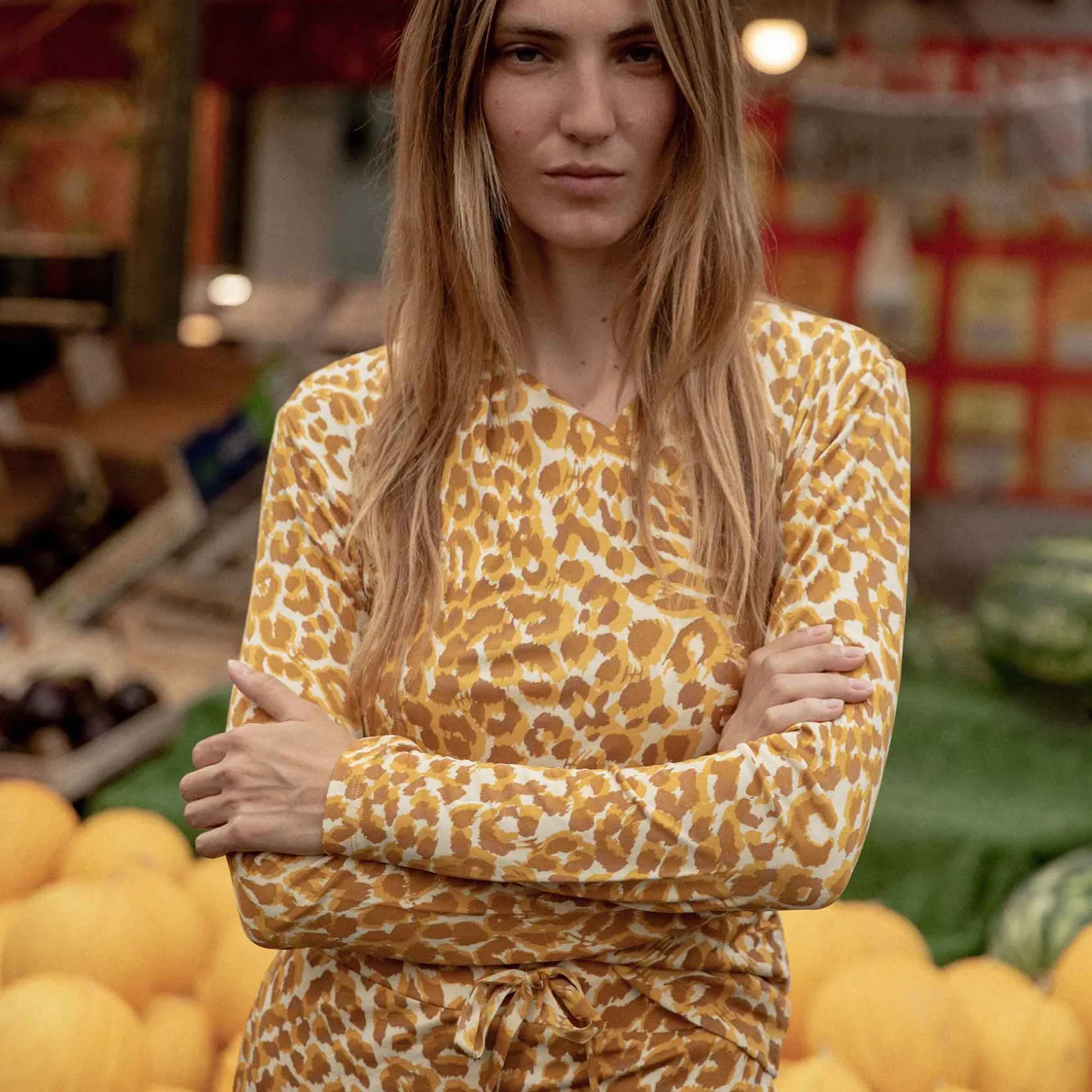 Top Saba Cheetah Silk Jersey