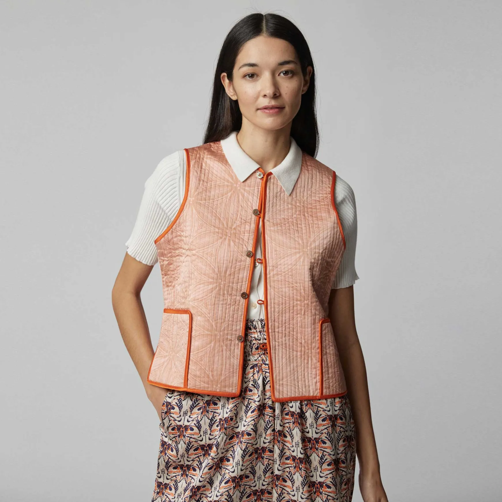 Vest Reversible Flower of Life / Monarch Butterfly